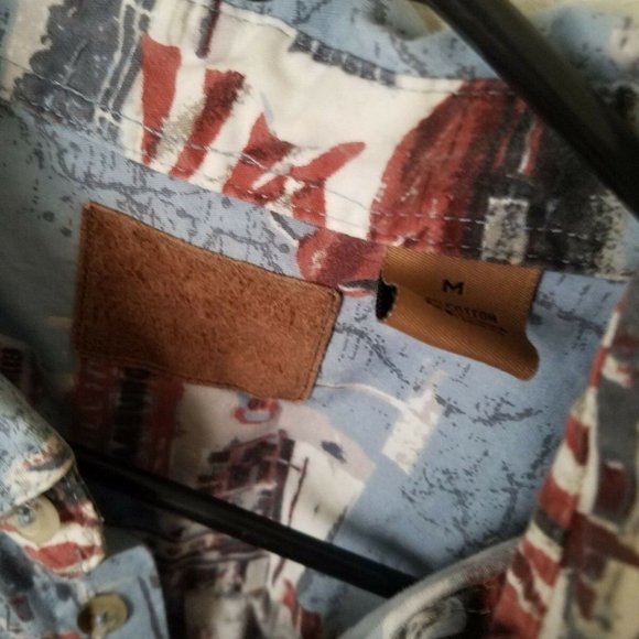 BUCKHORN RIVER Mens Button Front Shirt Short Sleeve MEDIUM - Picture 2 of 3